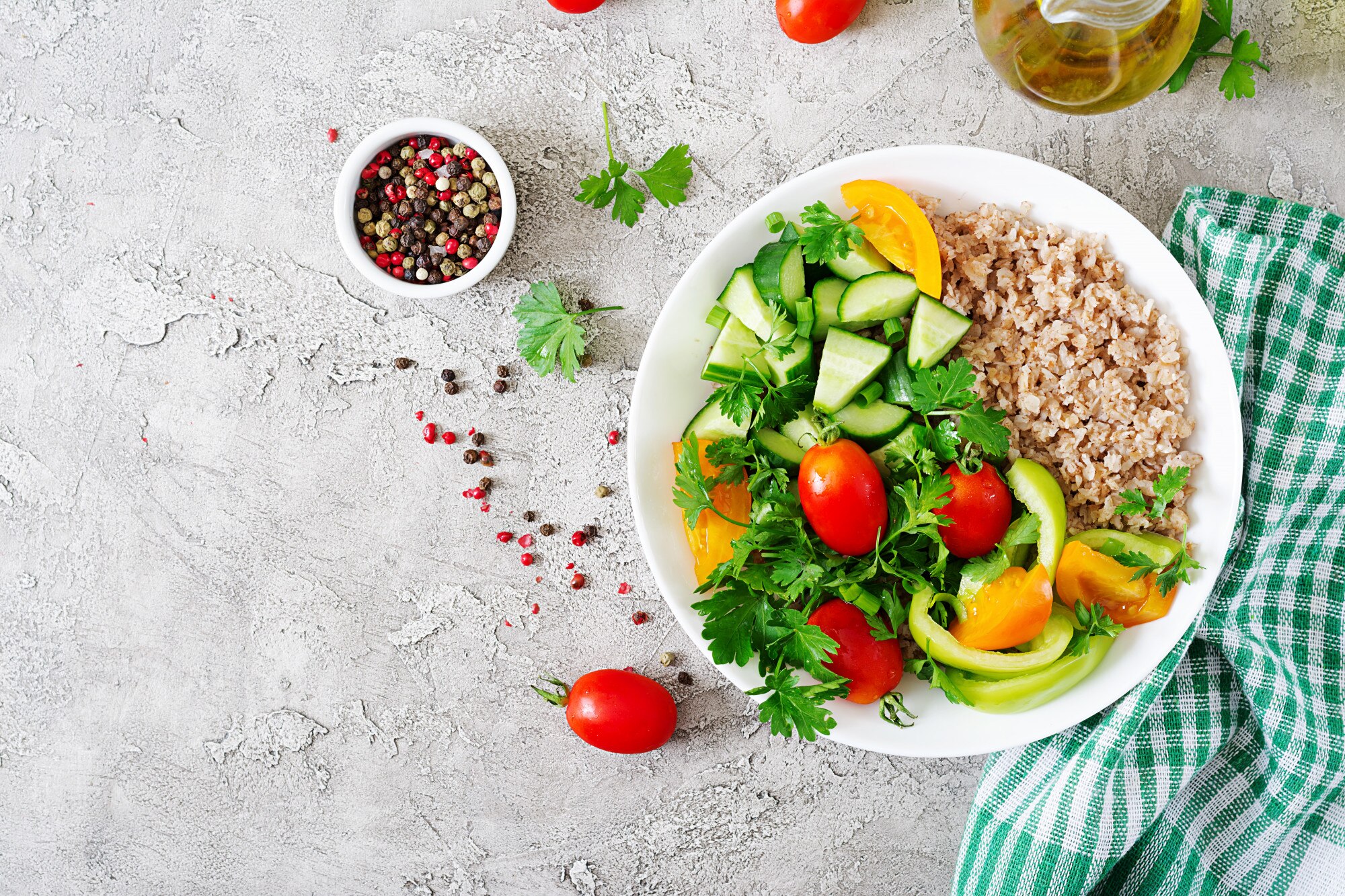 Colourful collection of seasonal recipe bowls